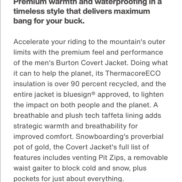 Men's Burton Covert Jacket Slim XL - Picture 6 of 8